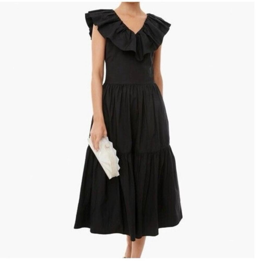 Womens Tuckernuck Pomander Place Jo Midi Dress Black Size M EUC!